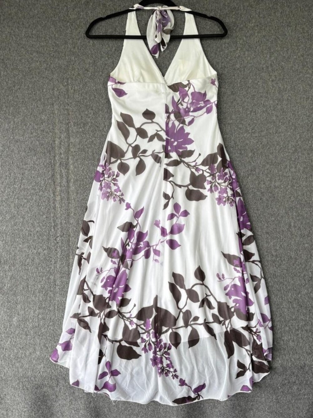 Womens Purple Floral Halter